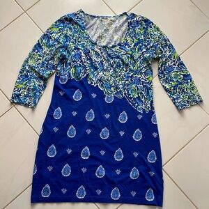 Lilly Pulitzer Beacon Dress in Twilight Blue- Size Medium